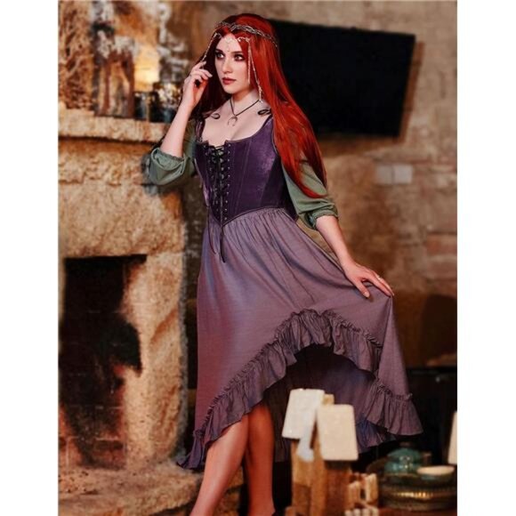 Renaissance Corset Tops for Women Purple - Picture 6 of 6